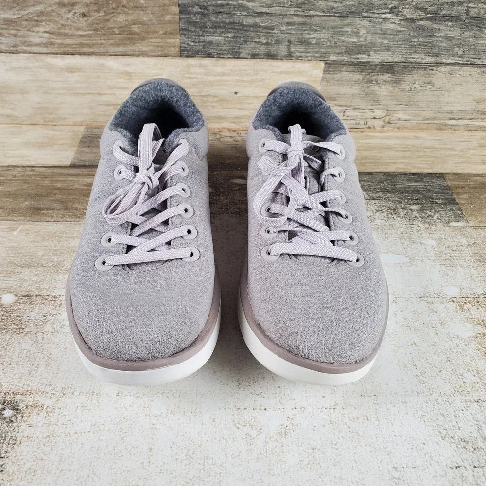 Allbirds Wool Piper Womens Shoe Sz 9 W Running Pewter Gray Woven Lace Up Sneaker